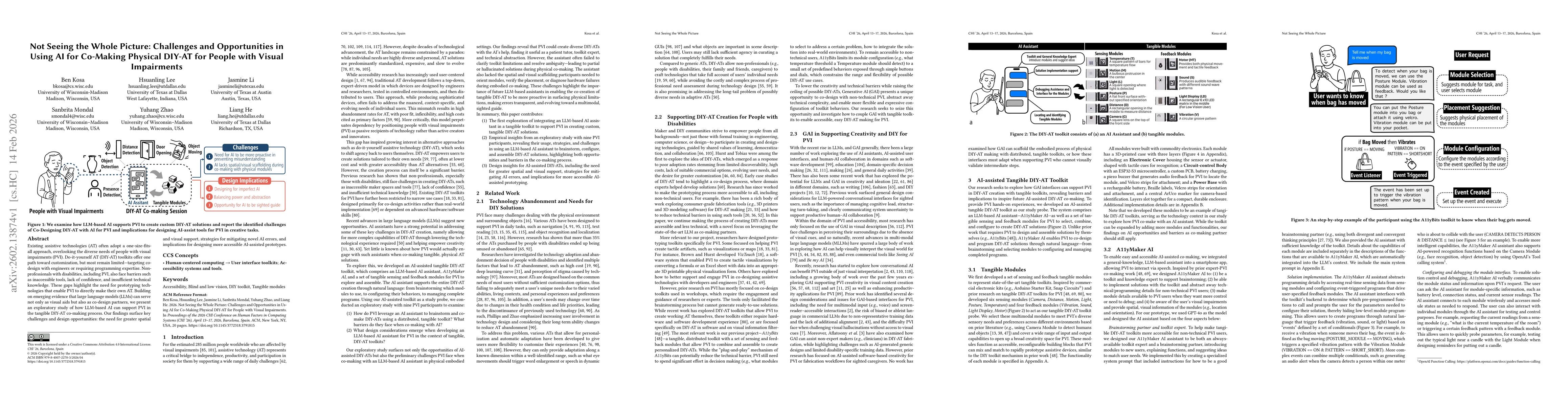 Thumbnail for Not Seeing the Whole Picture: Challenges and Opportunities in Using AI for Co-Making Physical DIY-AT for People with Visual Impairments