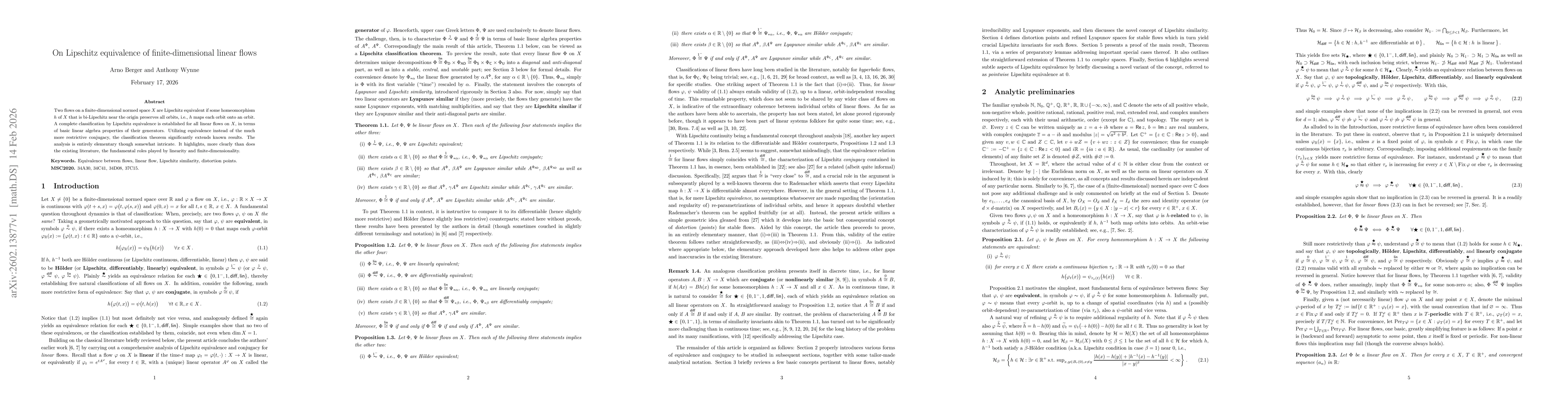 Thumbnail for On Lipschitz equivalence of finite-dimensional linear flows