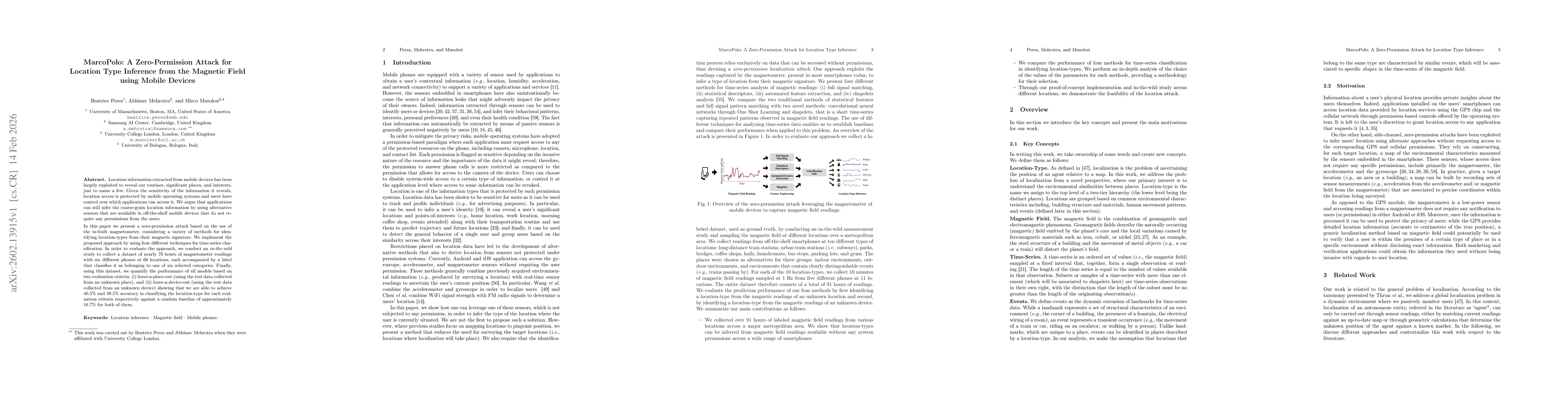 Thumbnail for MarcoPolo: A Zero-Permission Attack for Location Type Inference from the Magnetic Field using Mobile Devices