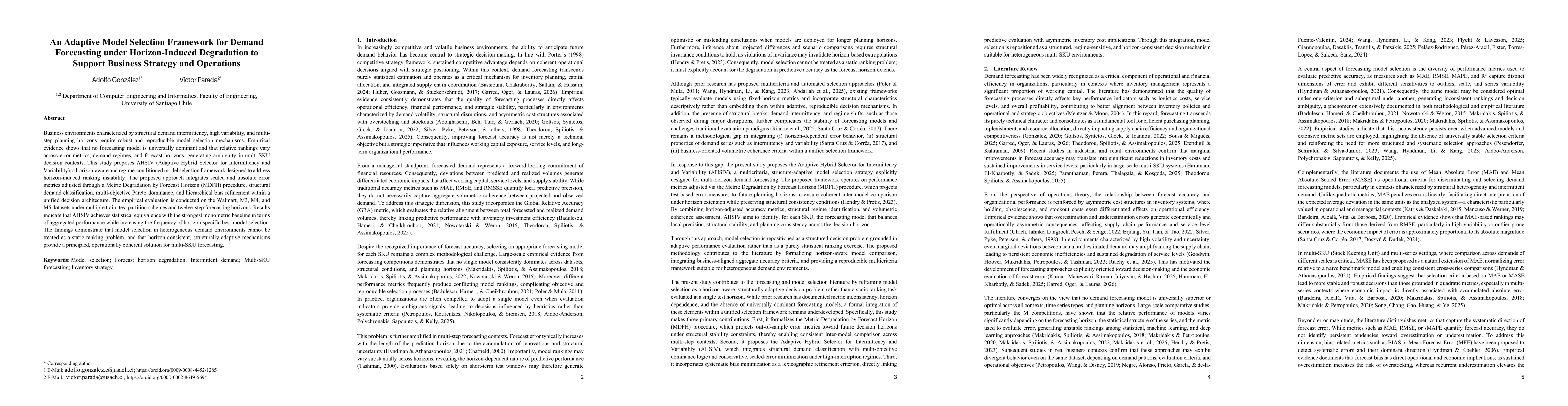 Thumbnail for An Adaptive Model Selection Framework for Demand Forecasting under Horizon-Induced Degradation to Support Business Strategy and Operations