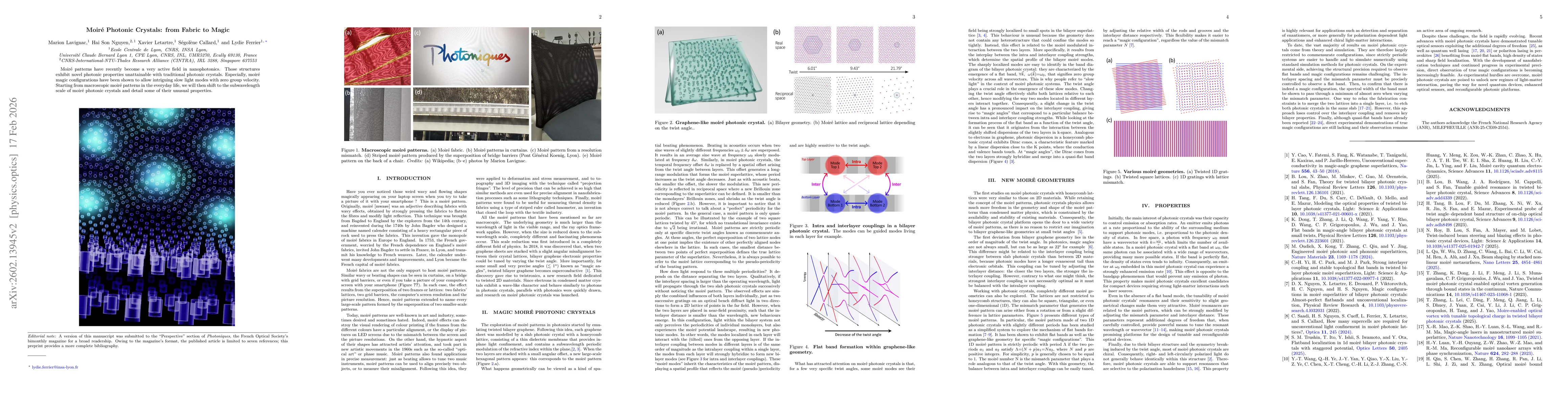 Thumbnail for Moiré Photonic Crystals: from Fabric to Magic