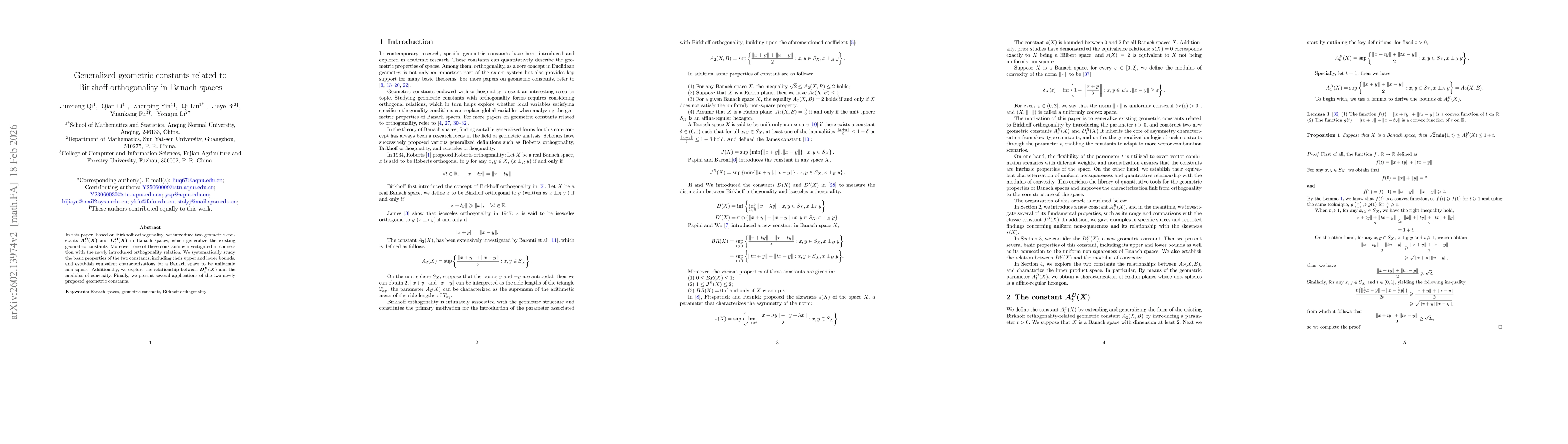 Thumbnail for Skew geometric constants related to Birkhoff orthogonality in Banach spaces
