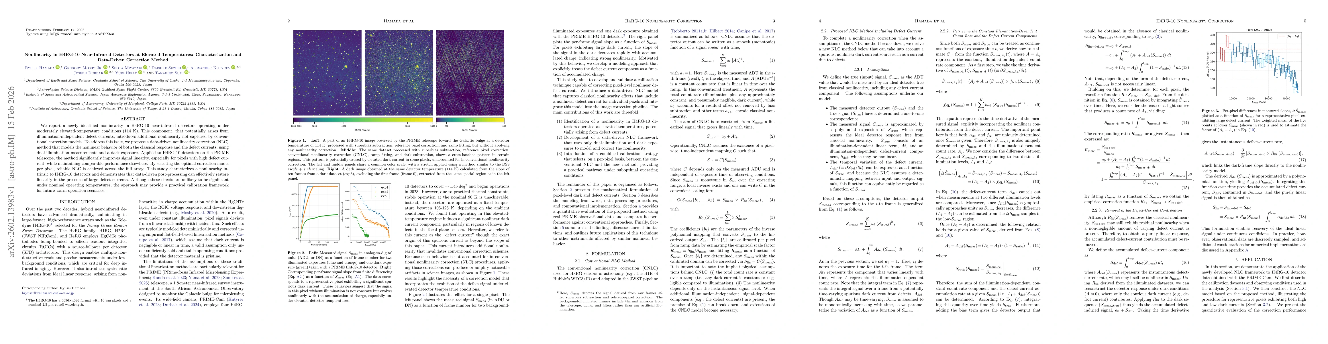 Thumbnail for Nonlinearity in H4RG-10 Near-Infrared Detectors at Elevated Temperatures: Characterization and Data-Driven Correction Method
