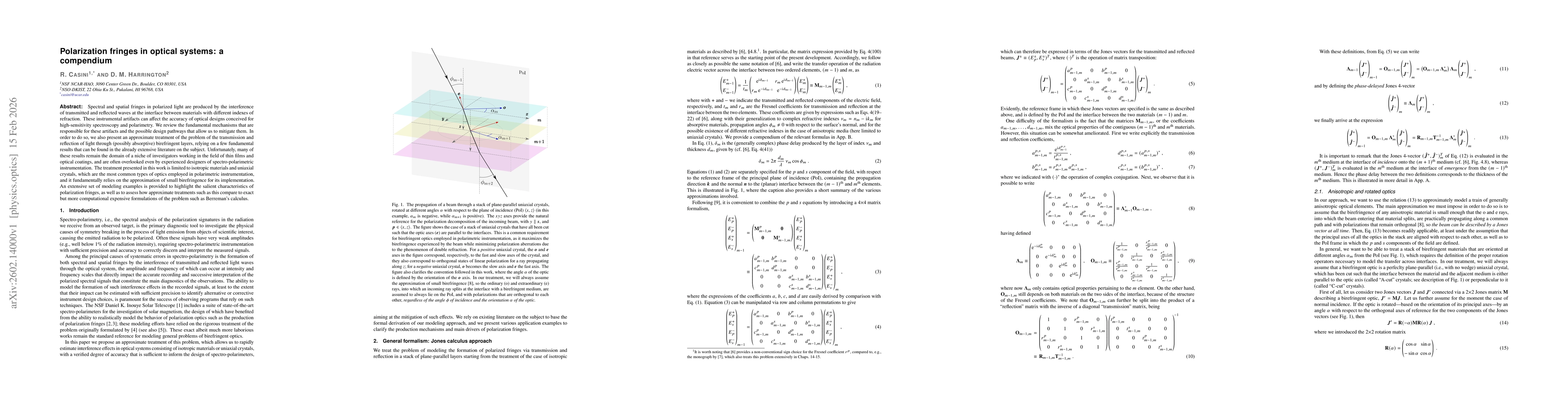 Thumbnail for Polarization fringes in optical systems: a compendium