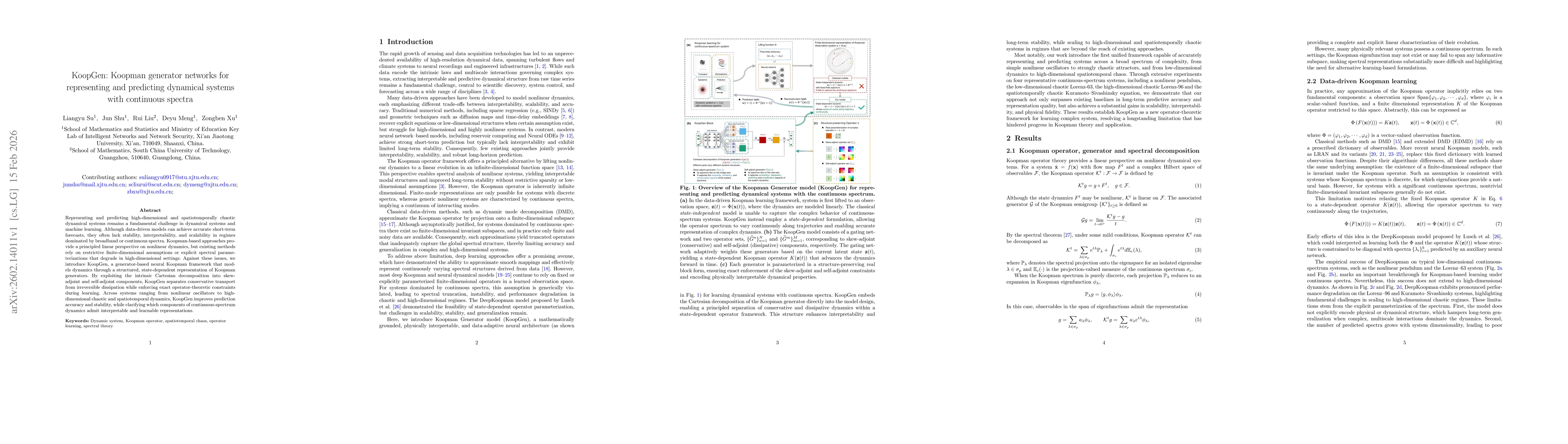 Thumbnail for KoopGen: Koopman Generator Networks for Representing and Predicting Dynamical Systems with Continuous Spectra