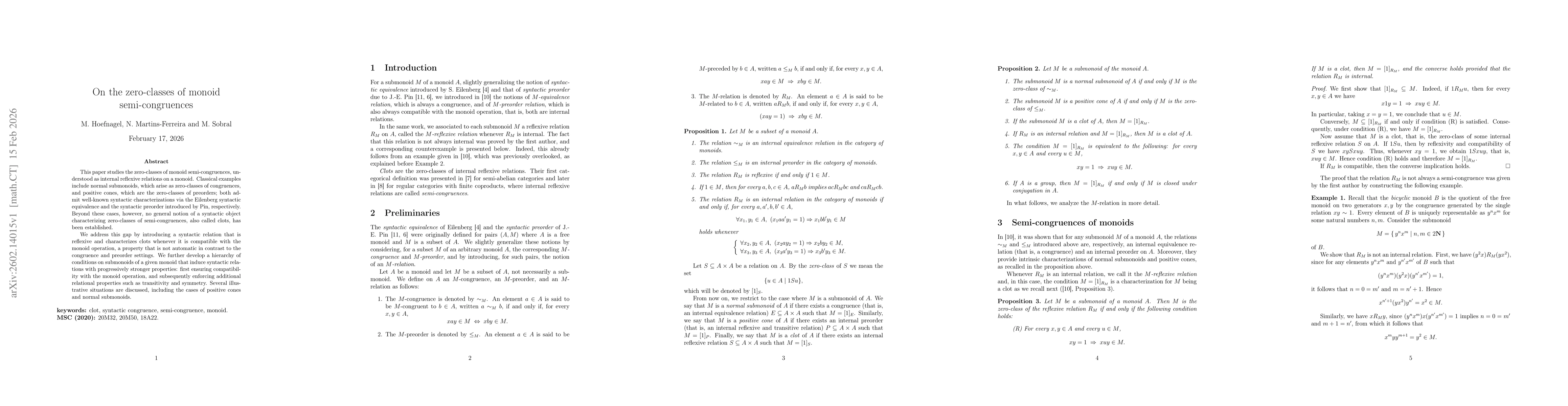 Thumbnail for On the zero-classes of monoid semi-congruences