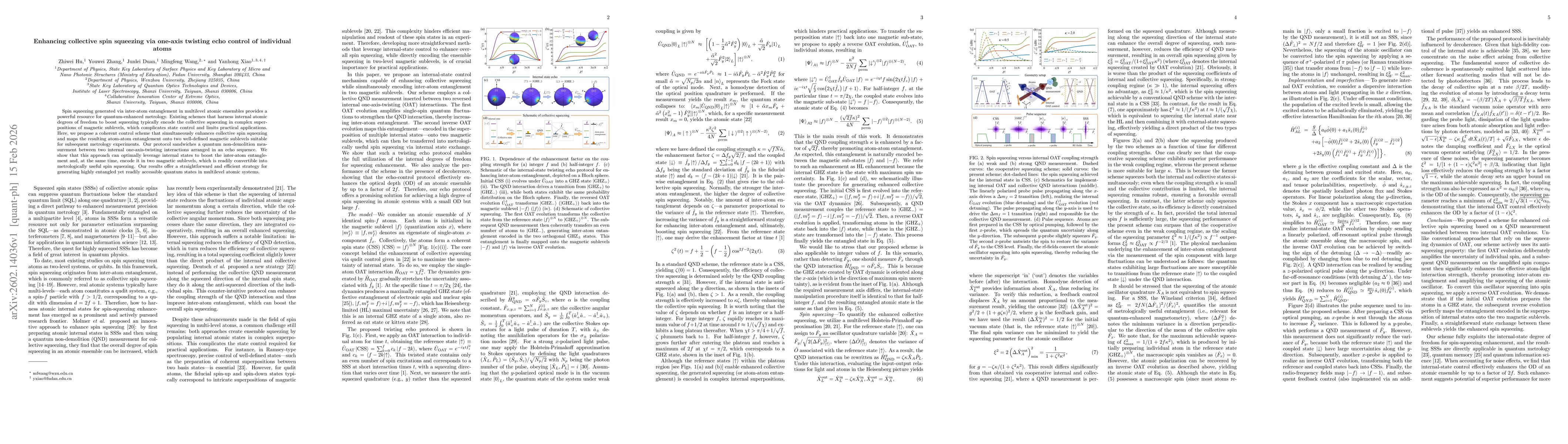 Thumbnail for Enhancing collective spin squeezing via one-axis twisting echo control of individual atoms