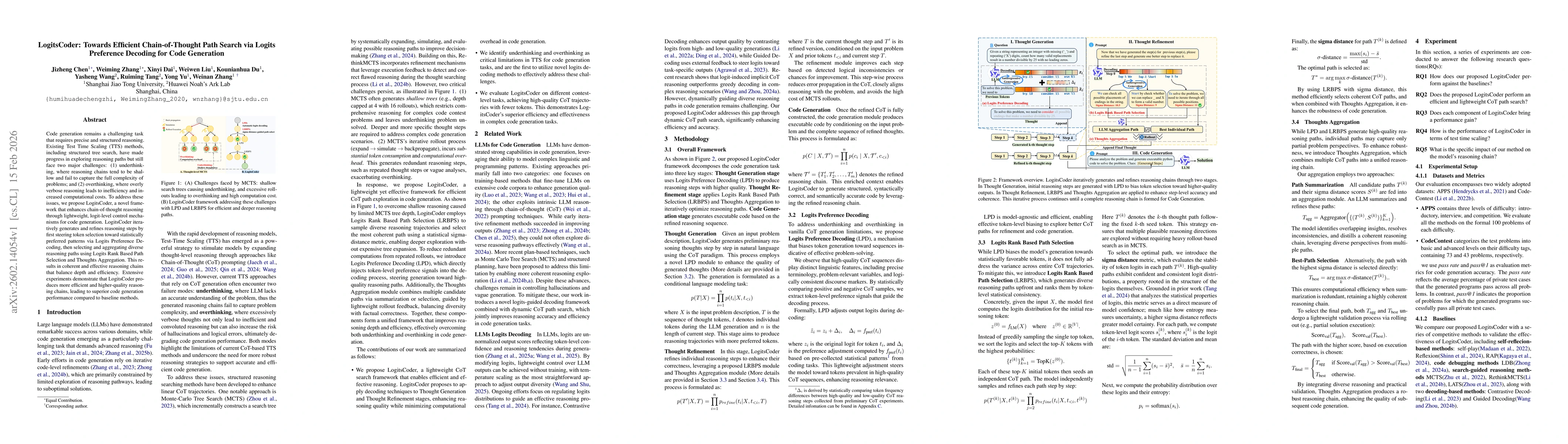 Thumbnail for LogitsCoder: Towards Efficient Chain-of-Thought Path Search via Logits Preference Decoding for Code Generation