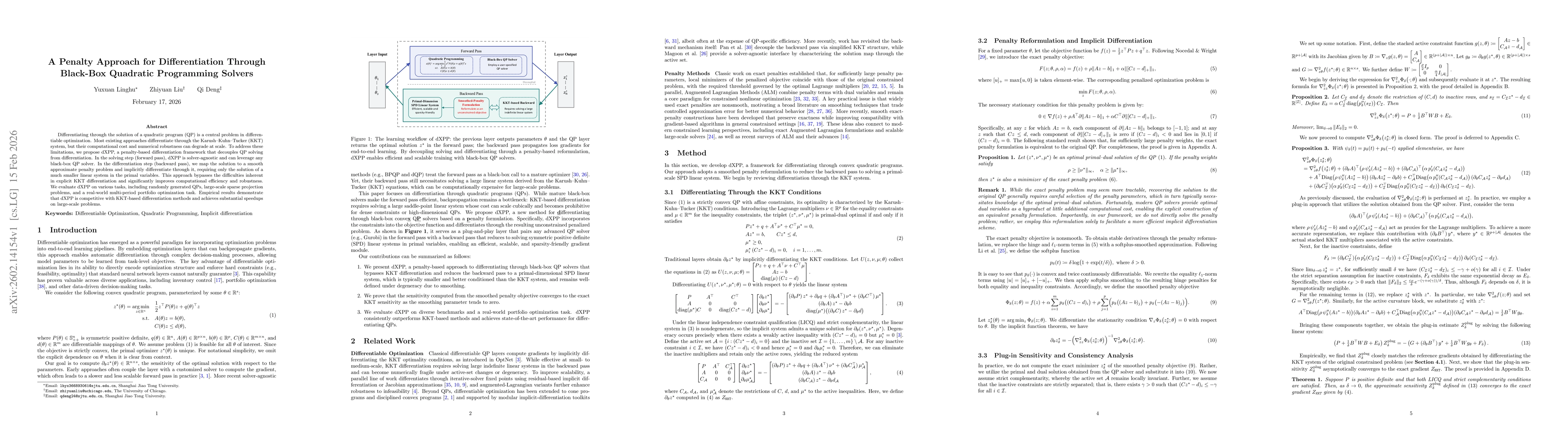 Thumbnail for A Penalty Approach for Differentiation Through Black-Box Quadratic Programming Solvers