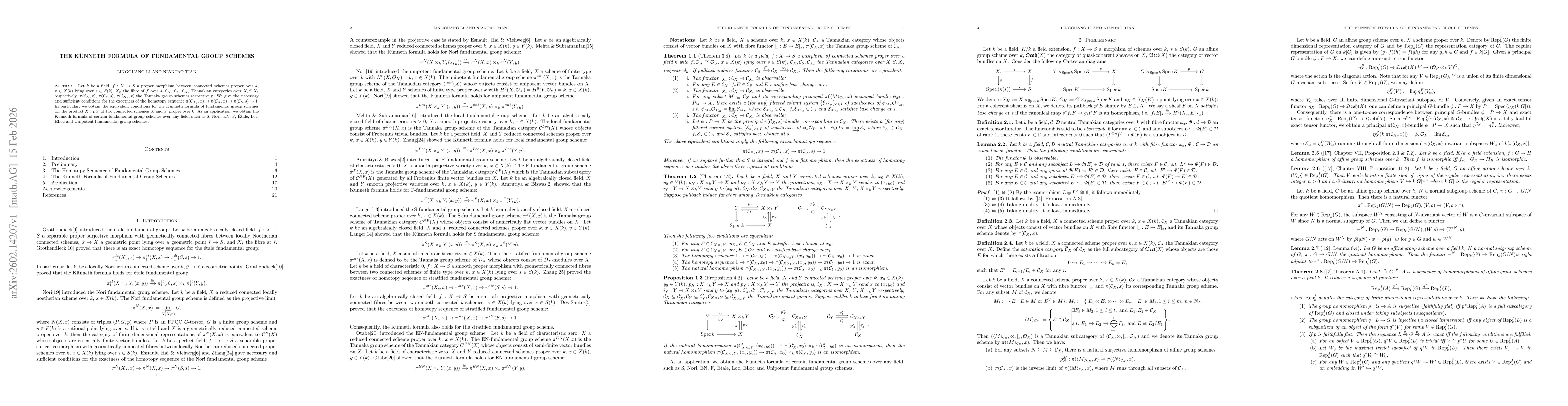 Thumbnail for The Künneth Formula of Fundamental Group Schemes
