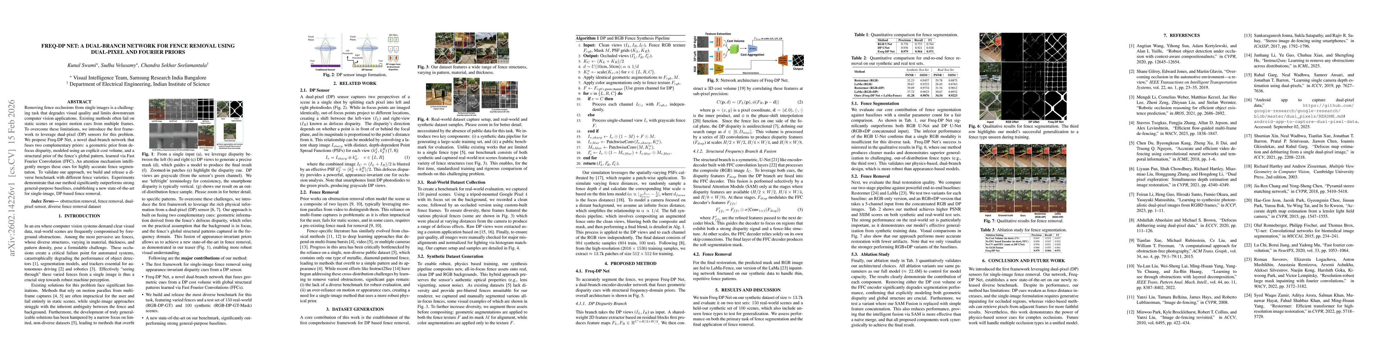 Thumbnail for Freq-DP Net: A Dual-Branch Network for Fence Removal using Dual-Pixel and Fourier Priors