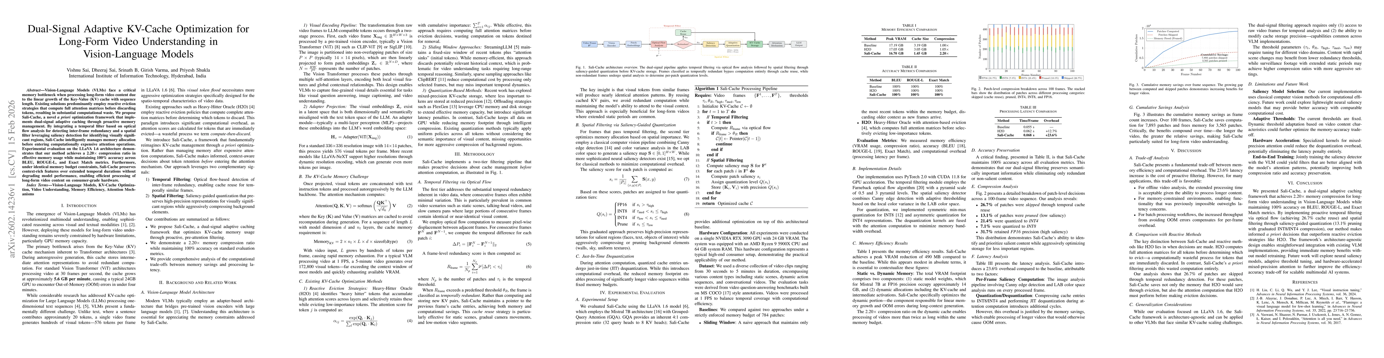 Thumbnail for Dual-Signal Adaptive KV-Cache Optimization for Long-Form Video Understanding in Vision-Language Models