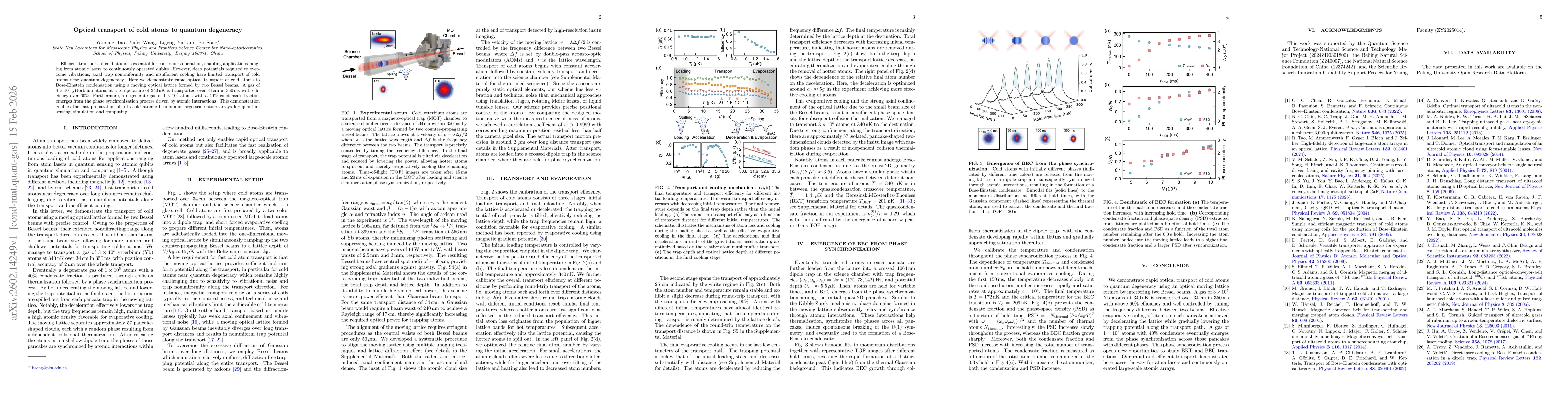 Thumbnail for Optical transport of cold atoms to quantum degeneracy