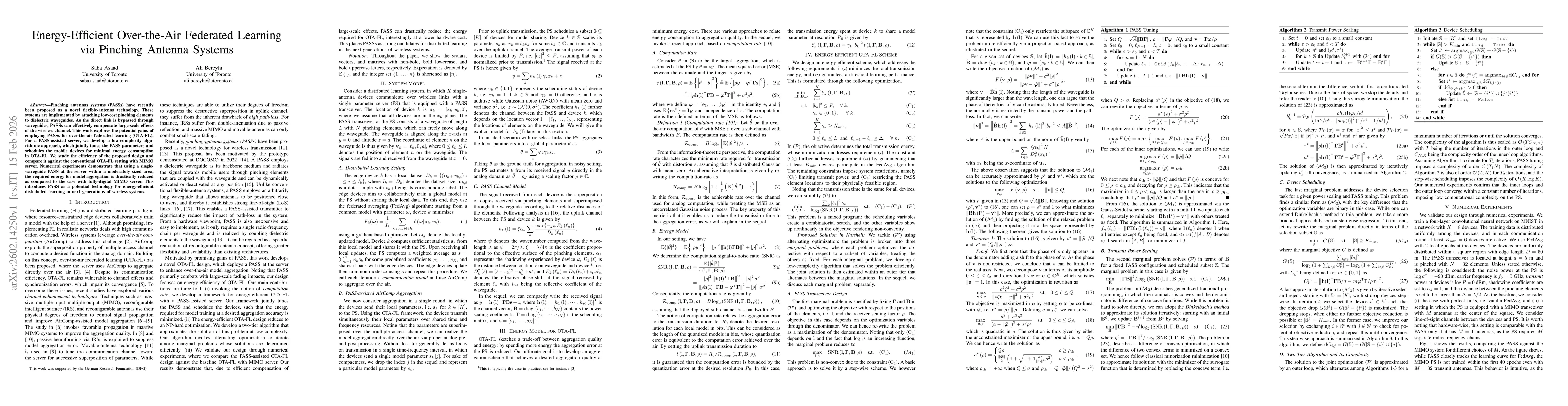 Thumbnail for Energy-Efficient Over-the-Air Federated Learning via Pinching Antenna Systems