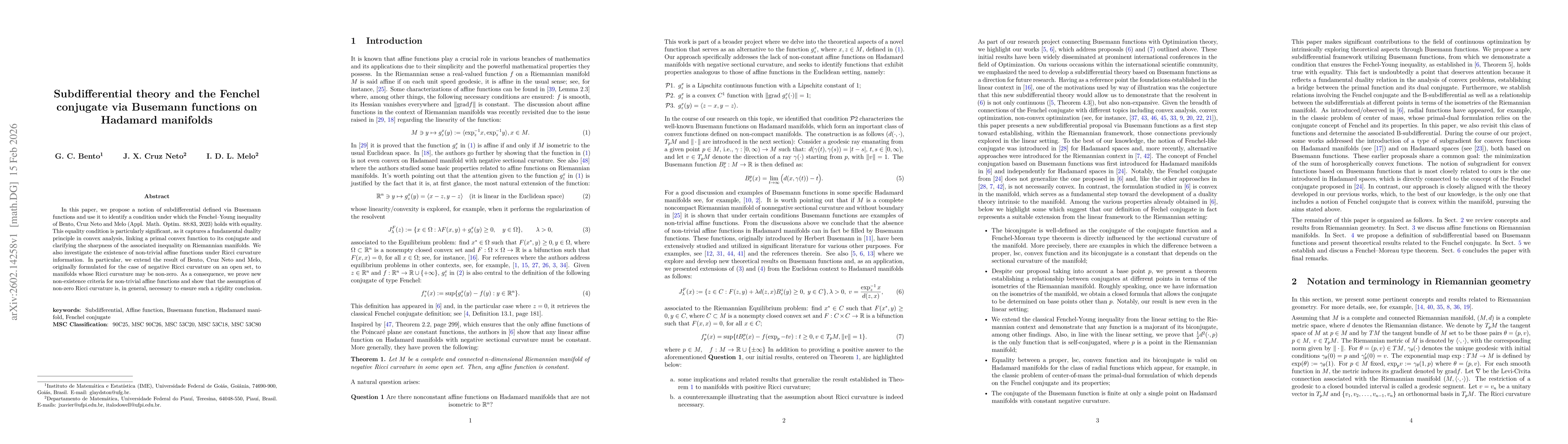 Thumbnail for Subdifferential theory and the Fenchel conjugate via Busemann functions on Hadamard manifolds