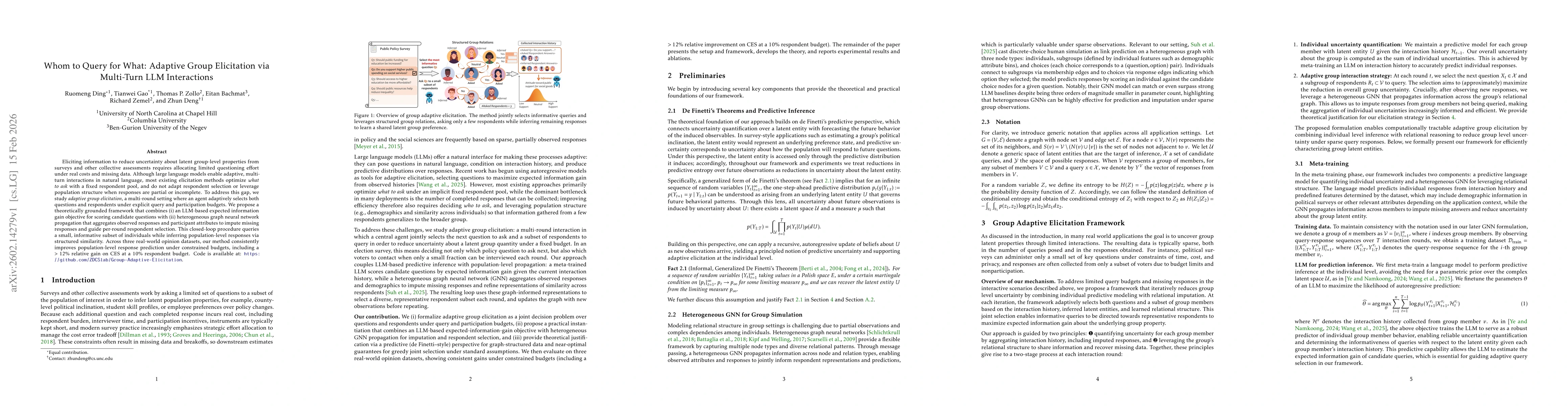 Thumbnail for Whom to Query for What: Adaptive Group Elicitation via Multi-Turn LLM Interactions