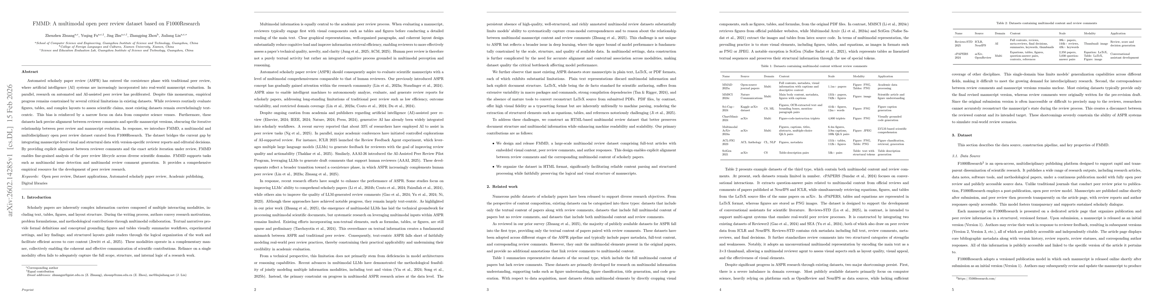 Thumbnail for FMMD: A multimodal open peer review dataset based on F1000Research