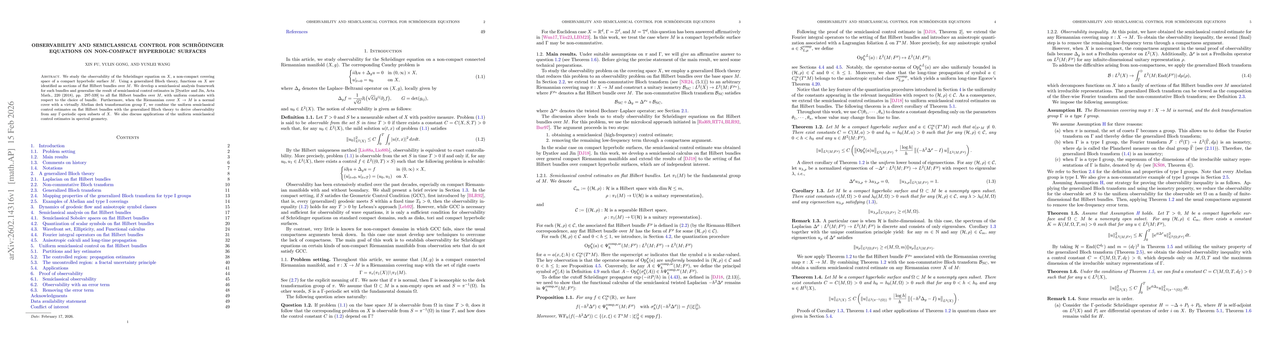 Thumbnail for Observability and Semiclassical Control for Schrödinger Equations on Non-compact Hyperbolic Surfaces