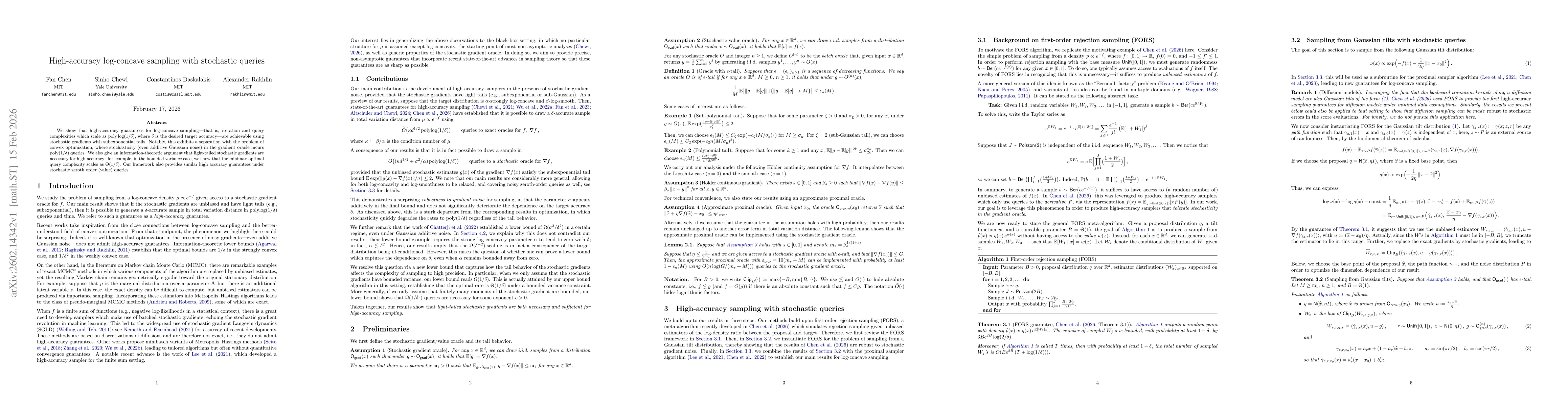 Thumbnail for High-accuracy log-concave sampling with stochastic queries