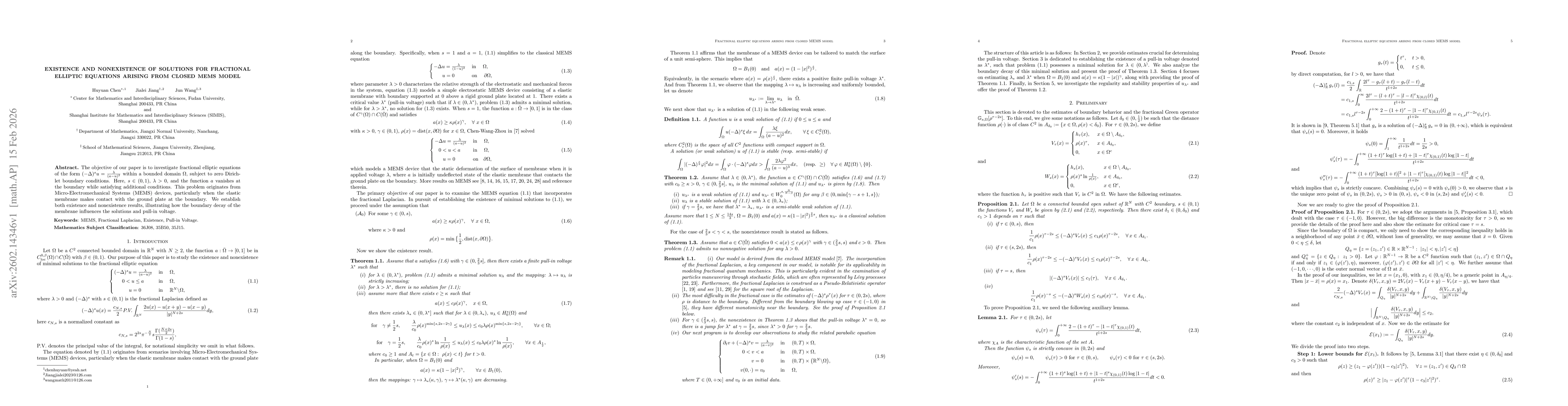 Thumbnail for Existence and nonexistence of solutions for fractional elliptic equations arising from closed MEMS model