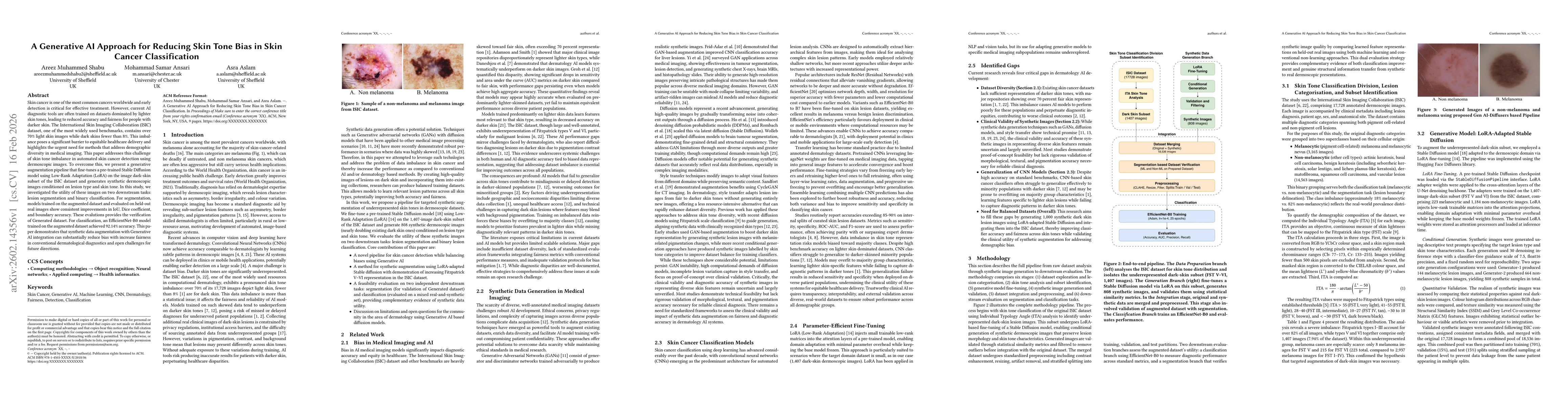 Thumbnail for A Generative AI Approach for Reducing Skin Tone Bias in Skin Cancer Classification