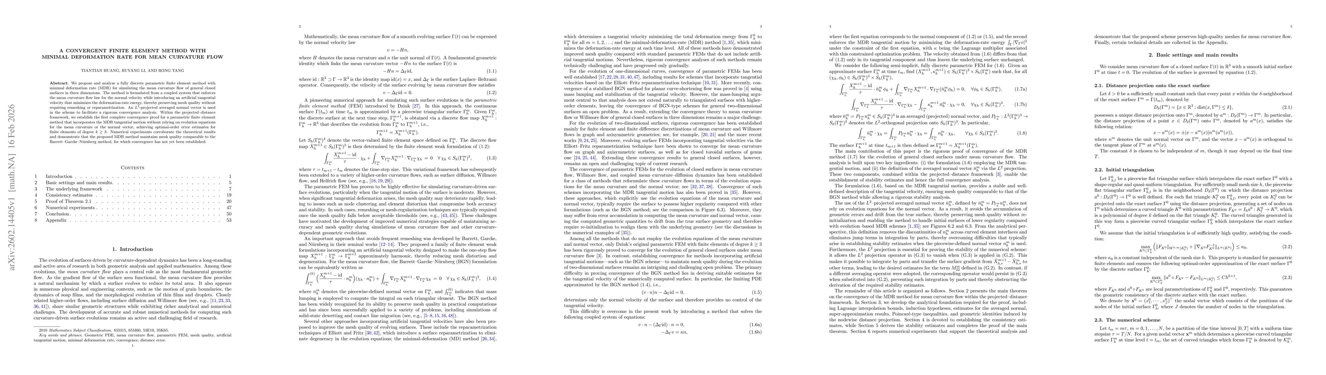 Thumbnail for A convergent finite element method with minimal deformation rate for mean curvature flow