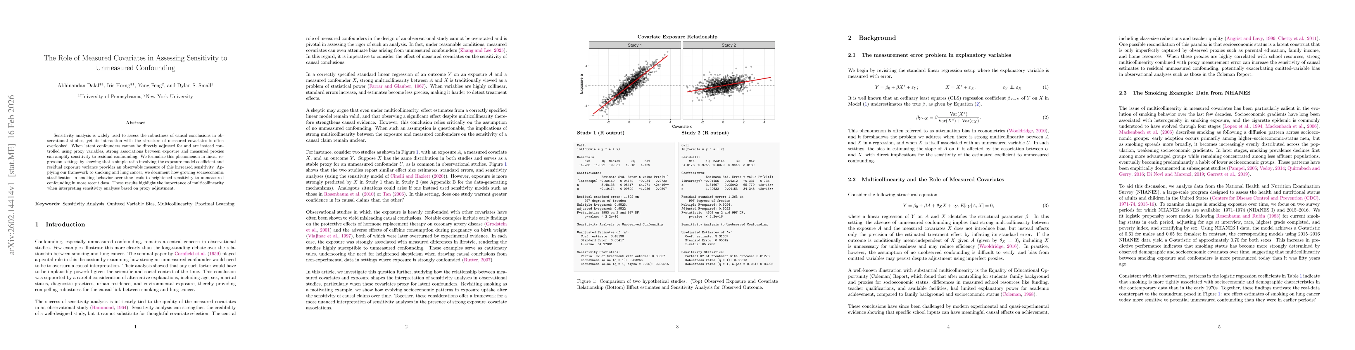 Thumbnail for The Role of Measured Covariates in Assessing Sensitivity to Unmeasured Confounding