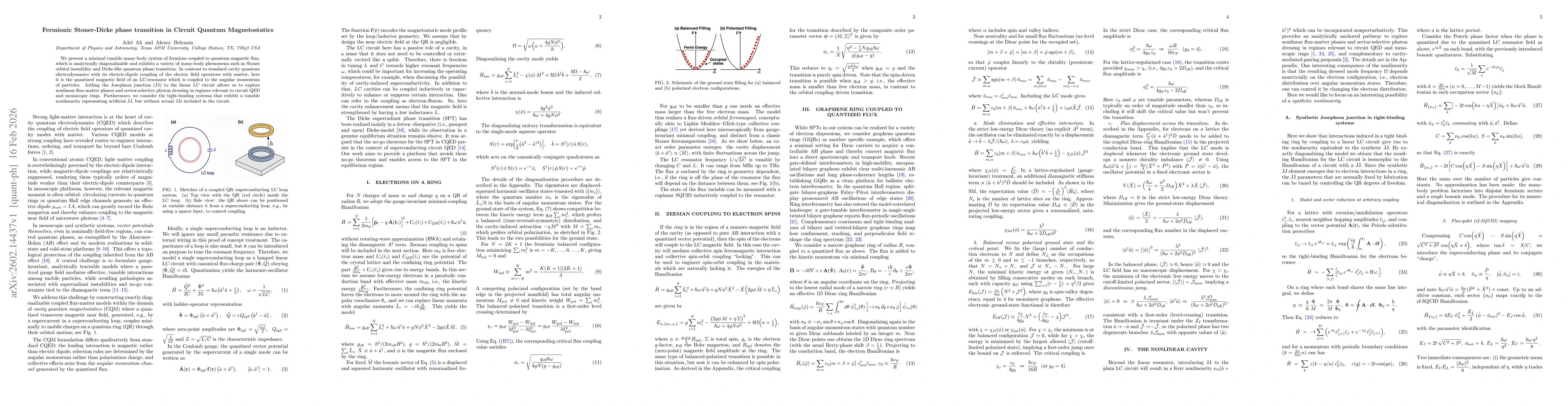 Thumbnail for Fermionic Stoner-Dicke phase transition in Circuit Quantum Magnetostatics