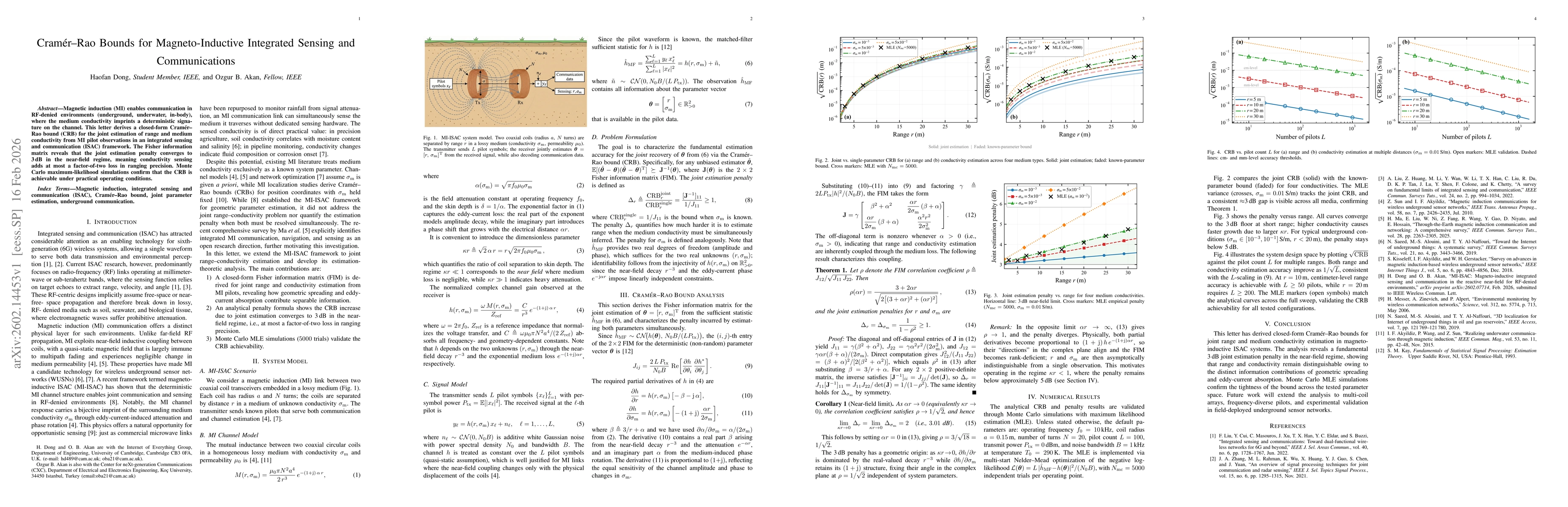 Thumbnail for Cramer--Rao Bounds for Magneto-Inductive Integrated Sensing and Communications