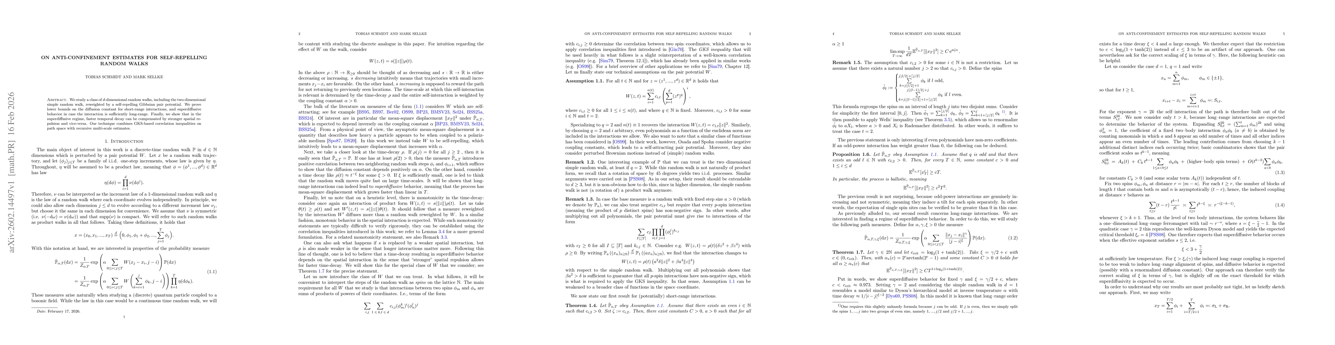 Thumbnail for On Anti-Confinement Estimates for Self-Repelling Random Walks