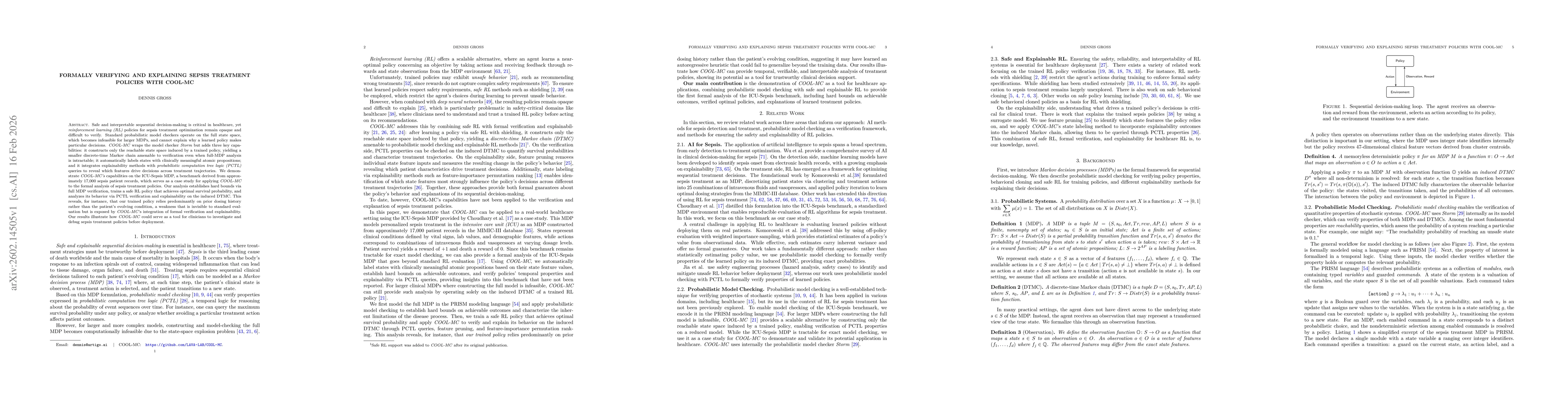 Thumbnail for Formally Verifying and Explaining Sepsis Treatment Policies with COOL-MC