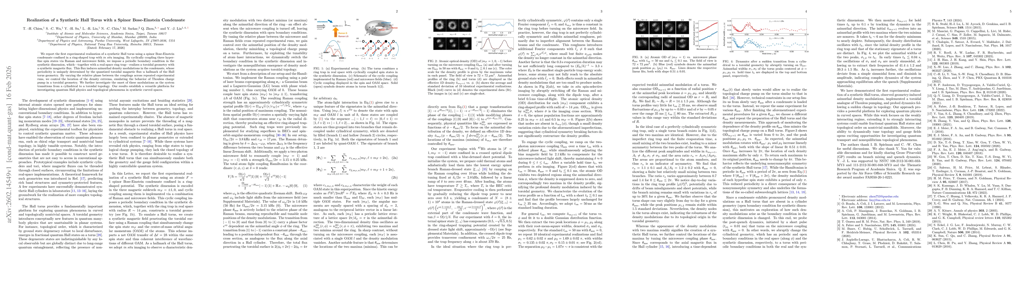 Thumbnail for Realization of a Synthetic Hall Torus with a Spinor Bose-Einstein Condensate