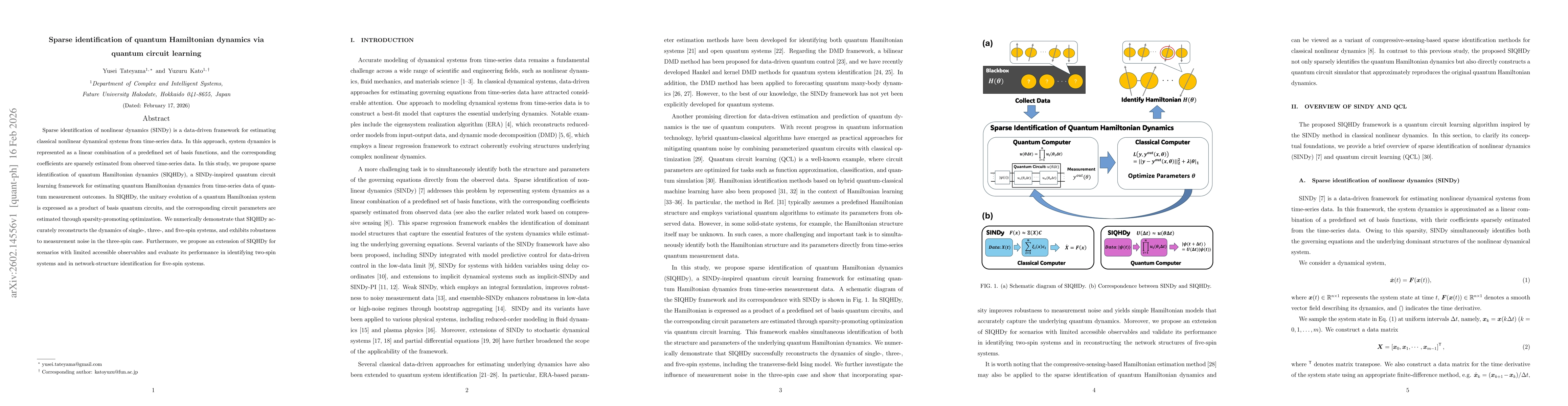 Thumbnail for Sparse identification of quantum Hamiltonian dynamics via quantum circuit learning