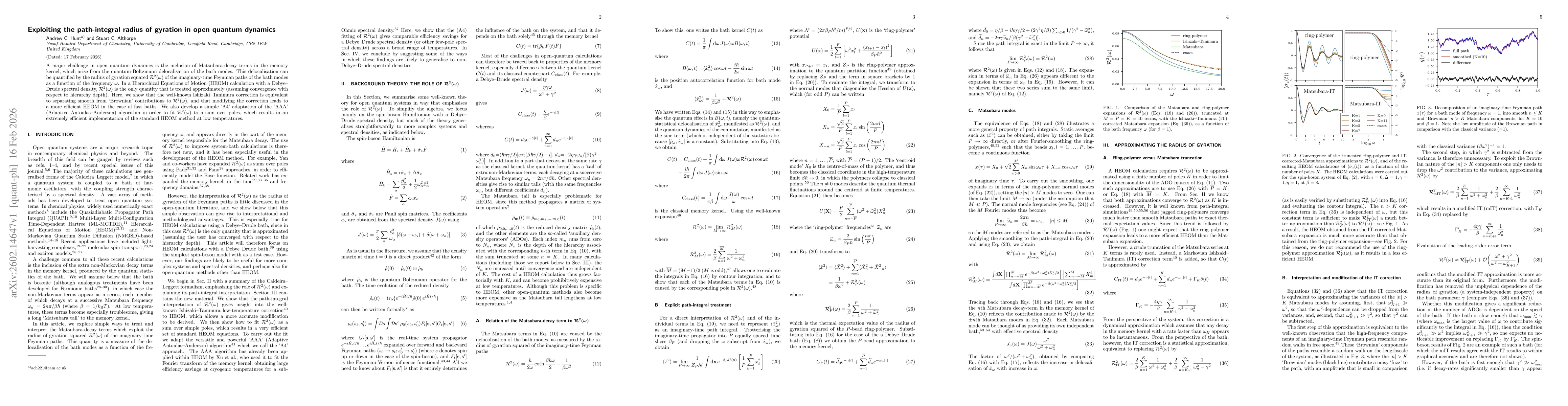 Thumbnail for Exploiting the path-integral radius of gyration in open quantum dynamics