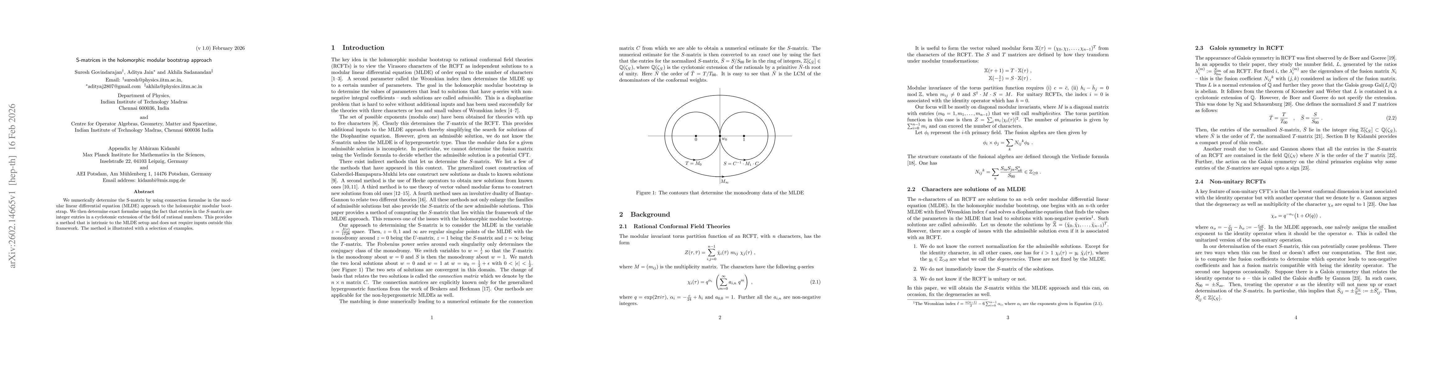 Thumbnail for S-matrices in the holomorphic modular bootstrap approach
