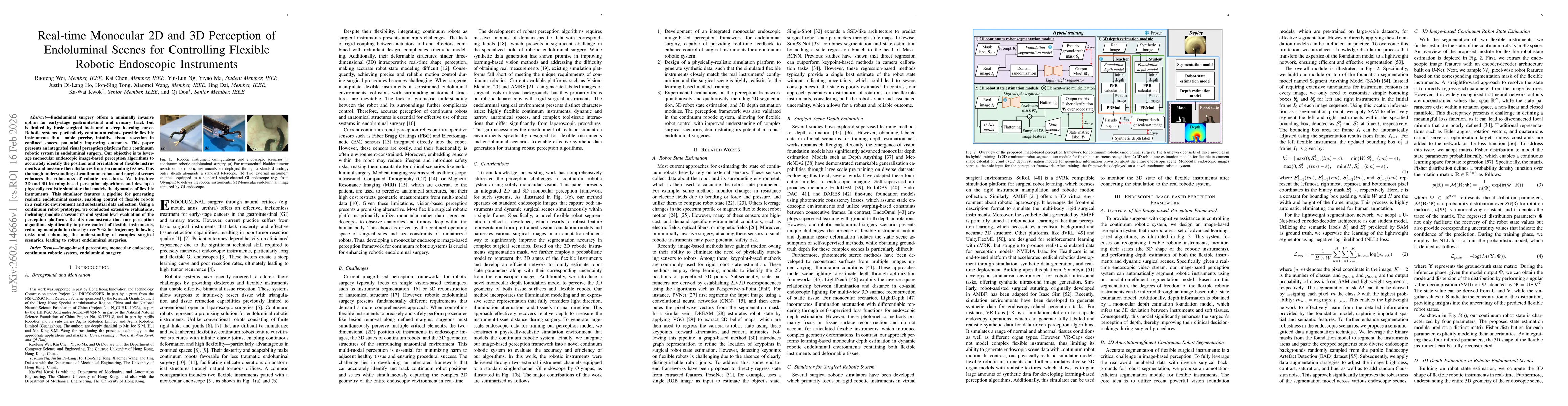 Thumbnail for Real-time Monocular 2D and 3D Perception of Endoluminal Scenes for Controlling Flexible Robotic Endoscopic Instruments