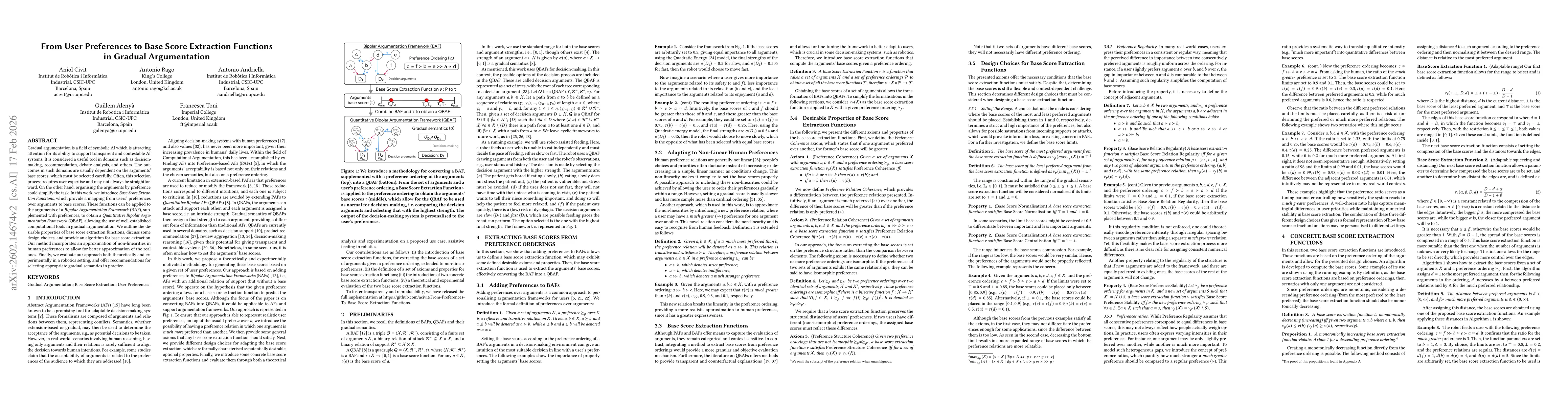 Thumbnail for From User Preferences to Base Score Extraction Functions in Gradual Argumentation (with Appendix)