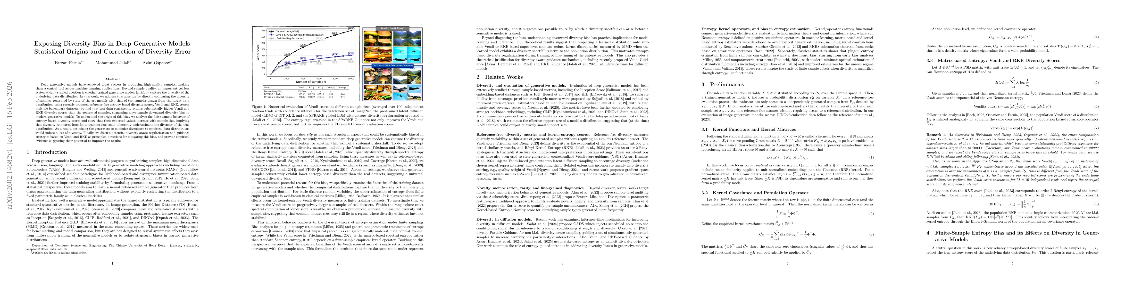 Thumbnail for Exposing Diversity Bias in Deep Generative Models: Statistical Origins and Correction of Diversity Error