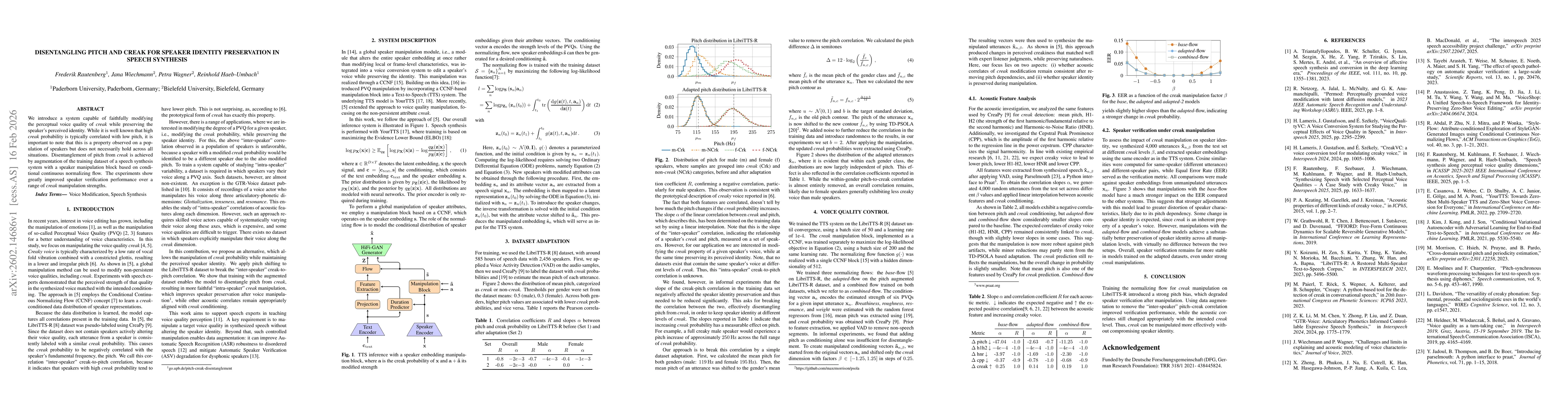 Thumbnail for Disentangling Pitch and Creak for Speaker Identity Preservation in Speech Synthesis