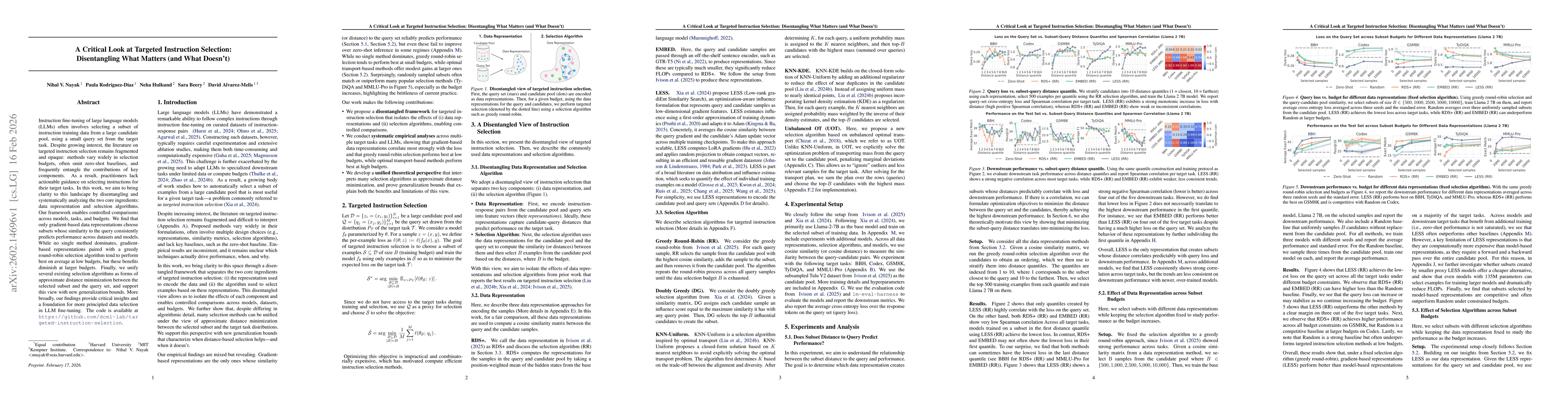 Thumbnail for A Critical Look at Targeted Instruction Selection: Disentangling What Matters (and What Doesn't)