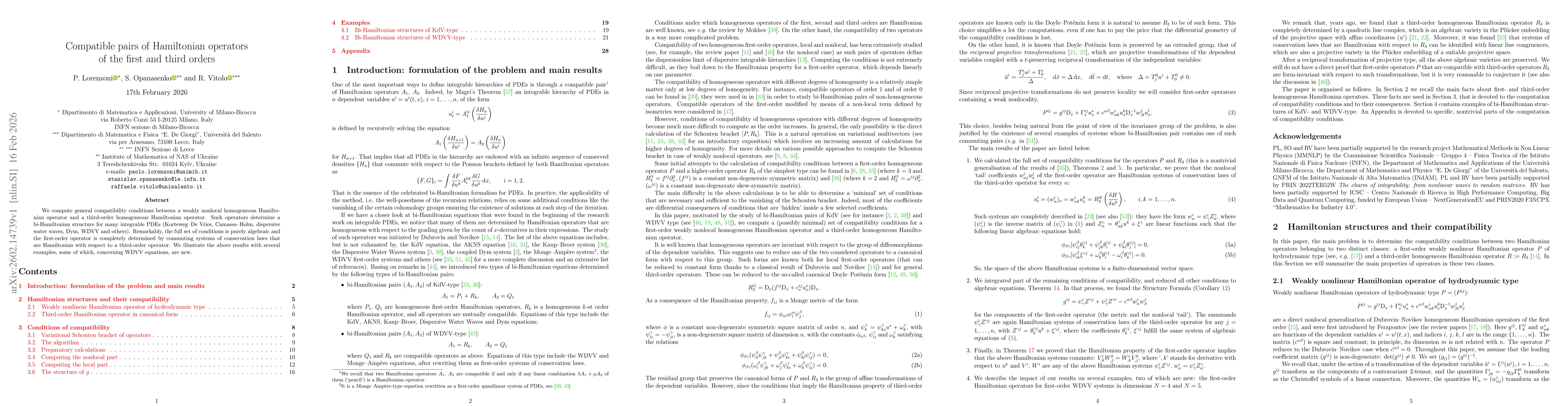 Thumbnail for Compatible pairs of Hamiltonian operators of the first and third orders