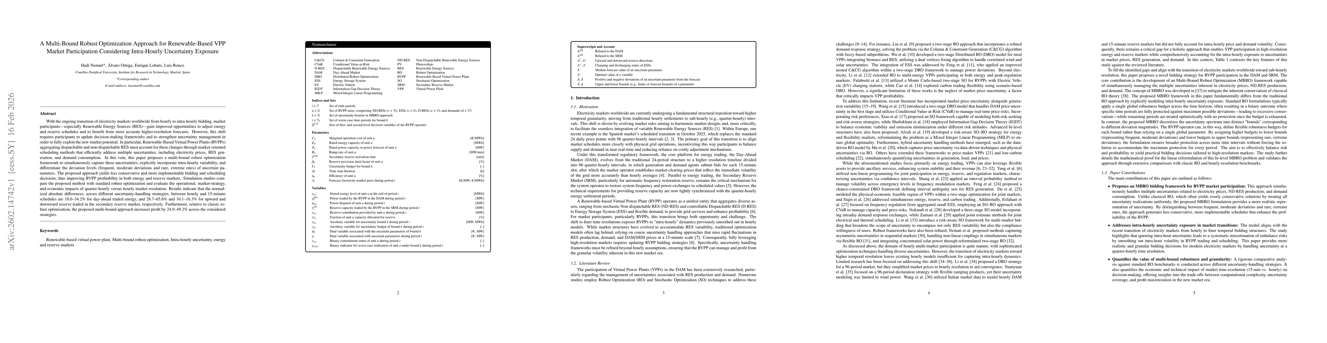 Thumbnail for A Multi-Bound Robust Optimization Approach for Renewable-Based VPP Market Participation Considering Intra-Hourly Uncertainty Exposure