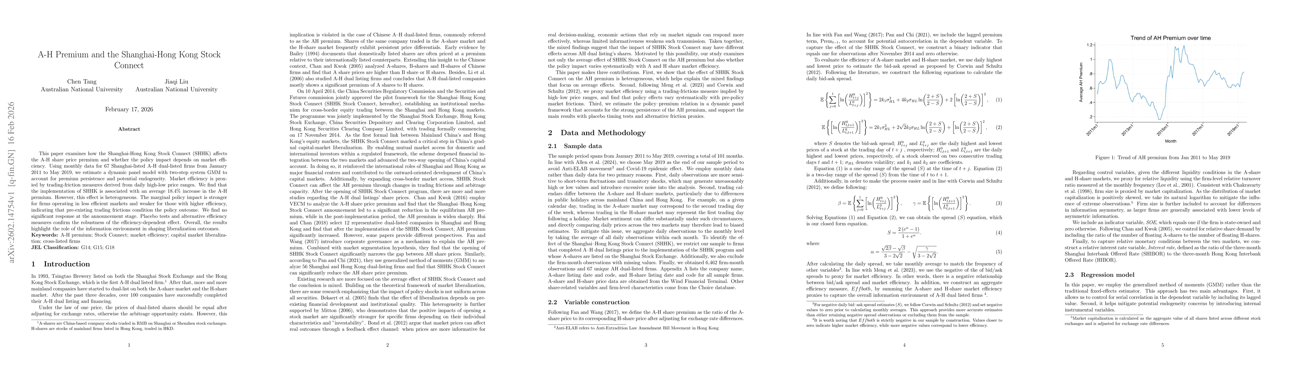 Thumbnail for Market Efficiency and the Heterogeneous Impact of Financial Liberalization: Evidence from the Shanghai-Hong Kong Stock Connect