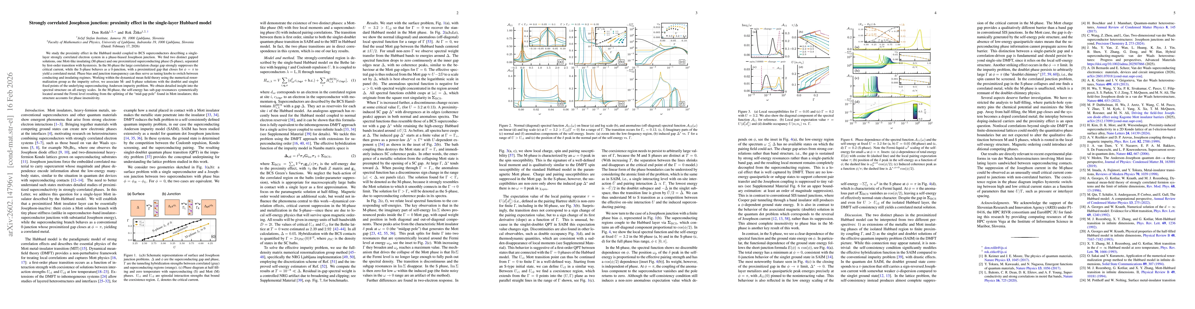 Thumbnail for Strongly correlated Josephson junction: proximity effect in the single-layer Hubbard model