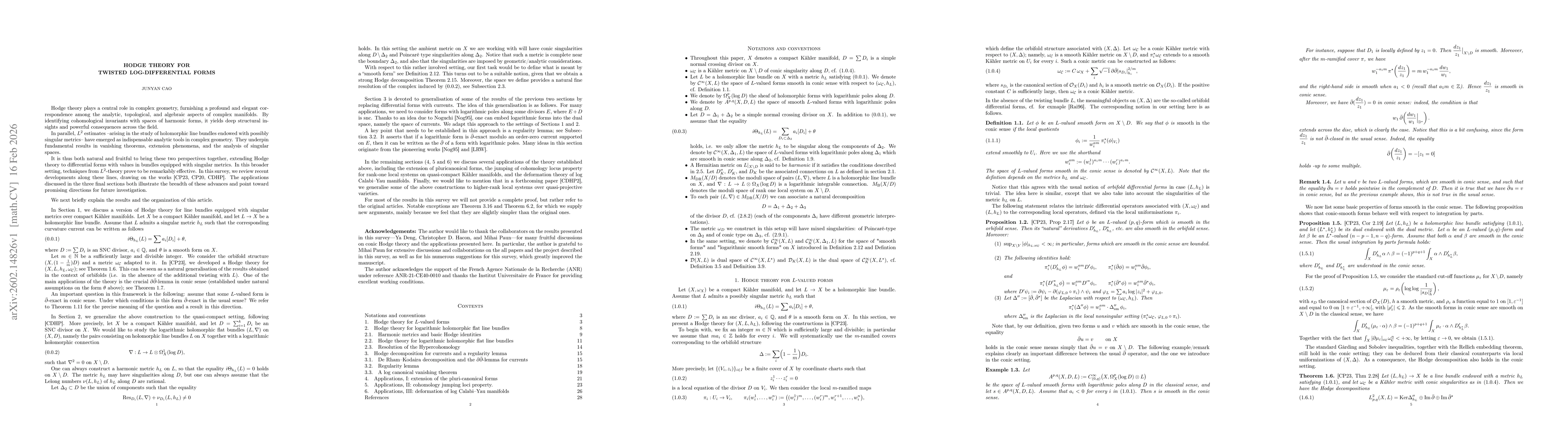 Thumbnail for Hodge theory for twisted log-differential forms