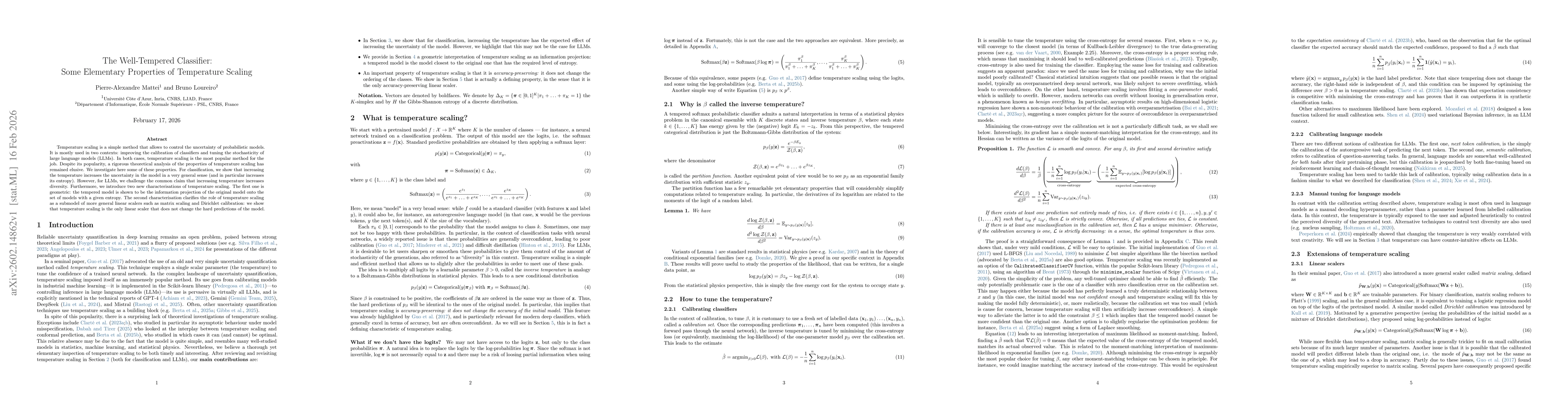 Thumbnail for The Well-Tempered Classifier: Some Elementary Properties of Temperature Scaling