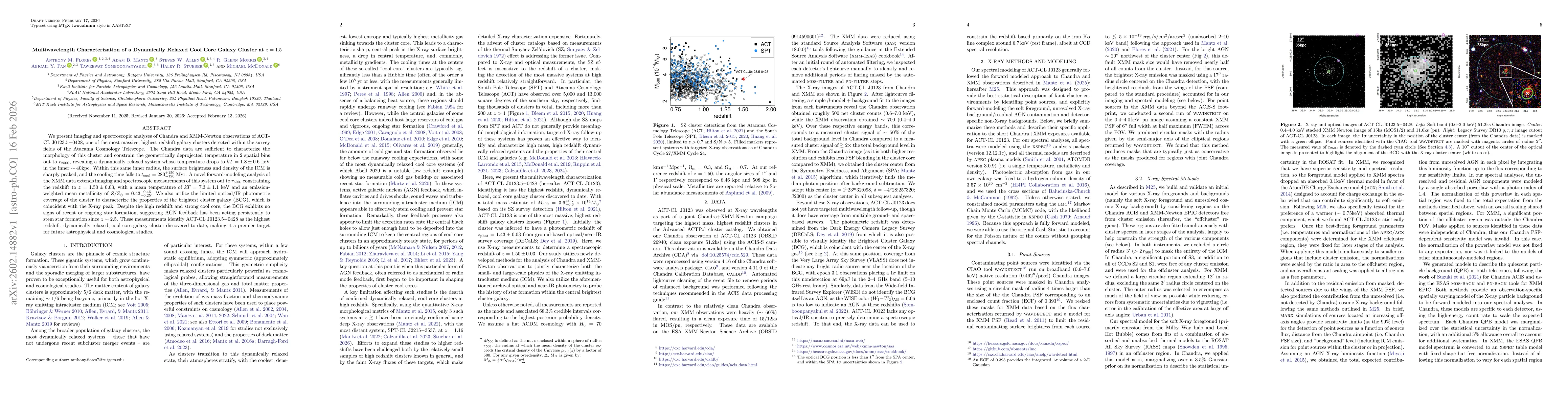 Thumbnail for Multiwavelength Characterization of a Dynamically Relaxed Cool Core Galaxy Cluster at $z=1.5$