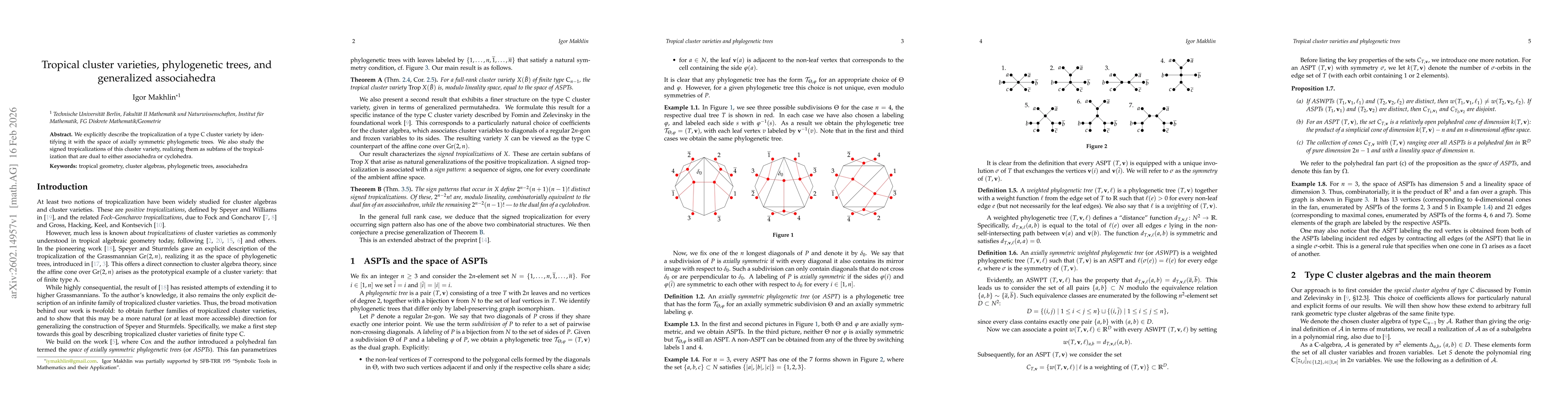 Thumbnail for Tropical cluster varieties, phylogenetic trees, and generalized associahedra