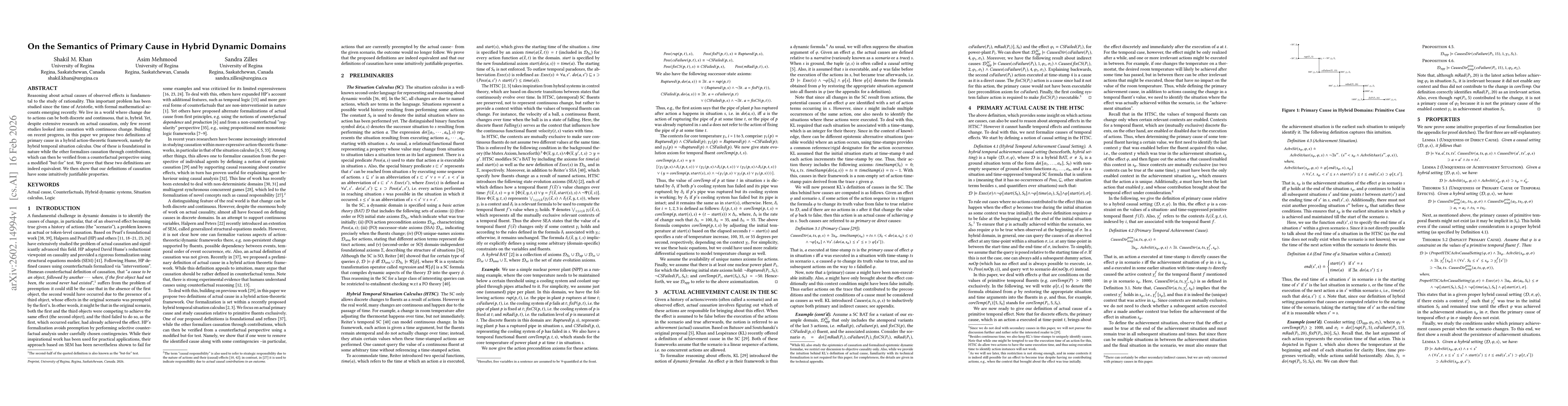 Thumbnail for On the Semantics of Primary Cause in Hybrid Dynamic Domains