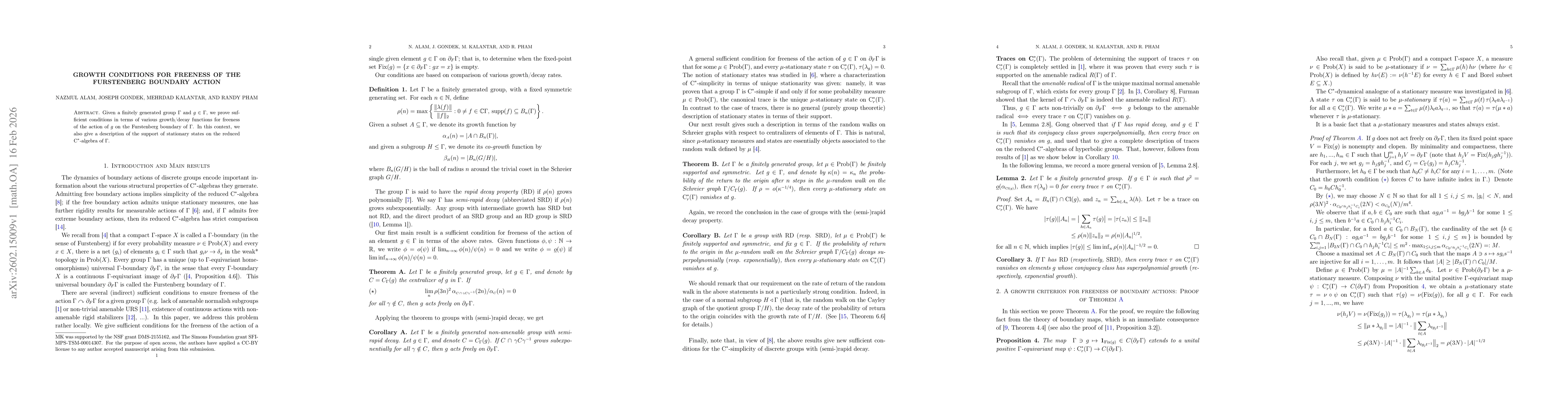 Thumbnail for Growth conditions for freeness of the Furstenberg boundary action